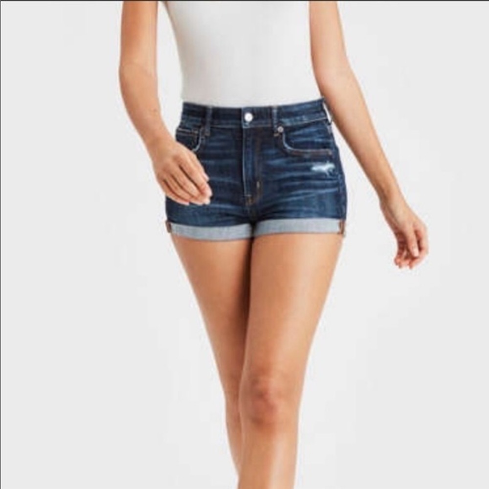American Eagle blue denim shorts